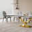 Terrile Dining Table Set with 94.5'' Extendable Sintered Stone Top and 8 Faux Leather Chairs-313595569-290764546