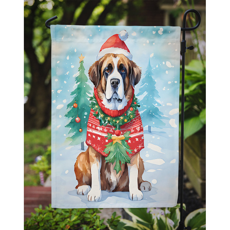 Polyester double face Noël, H 15,5 po x l 11,25 po