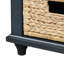 Storage Bench With 3 Drawers And 3 Rattan Baskets, Shoe Bench-1670876110