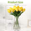 Bouquet de tulipes en soie artificielle Real Touch avec tiges pour mariage, décoration de table et cadeaux-2139909243