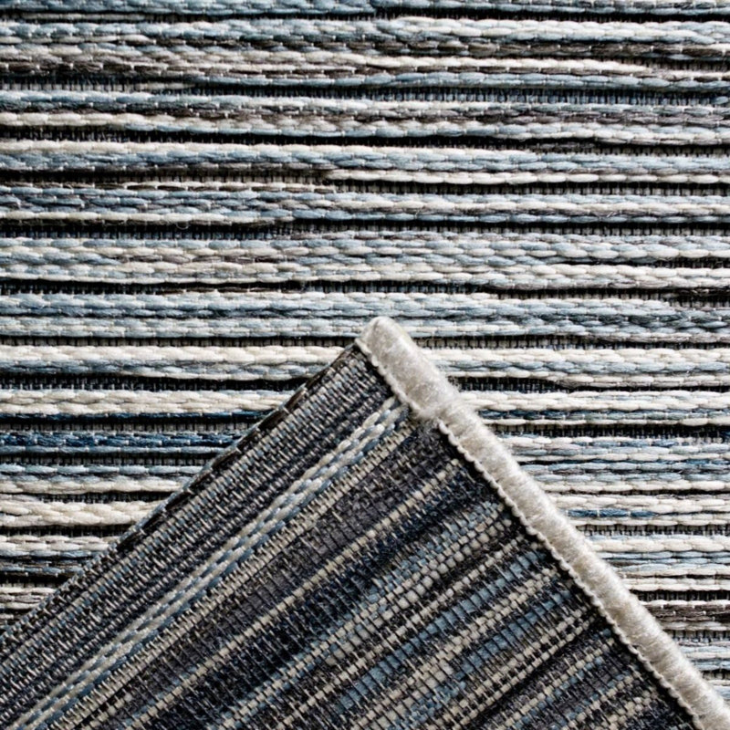 Glenaire Striped Flokati Indoor / Outdoor Area Rug, Rectangle 80 x 150cm
