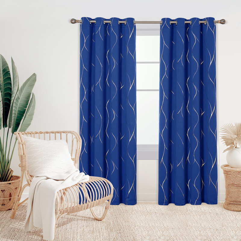 Valmar Blackout Curtain Pair, Royal Blue, Width 132 x Drop 229cm