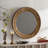 31.3 Inch Gold Textured Round Wall Mirror With Iron Frame And MDF Back, Perfect Boho Accent For Living Room Or Bedroom