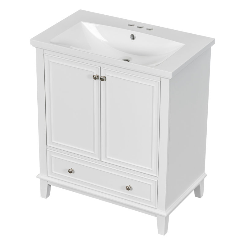 Ensemble de meuble-lavabo simple 30 po Neriadh, Blanc