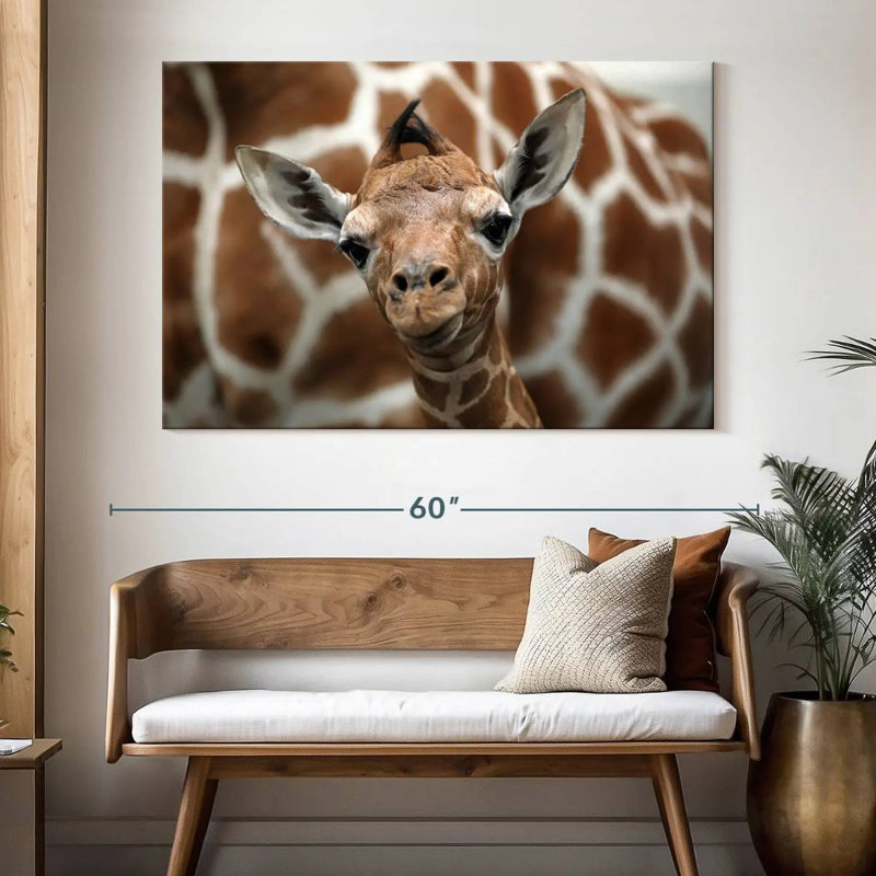 Brampt Giraffe And Baby, 34" H x 51" W