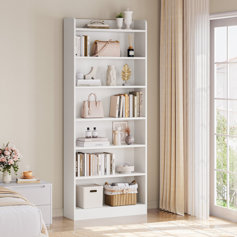 Bibliothèque simple H 71 "x l 24" à 7 niveaux avec compartiment supérieur ouvert, (7 tablettes) H 71 po x l 24 po x P 9,5 po