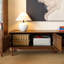 Meuble télé simple et moderne en noyer-619452386