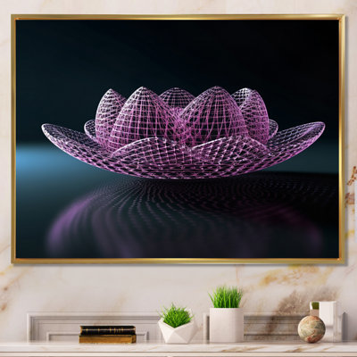Matrice de lotus futuriste sur toile