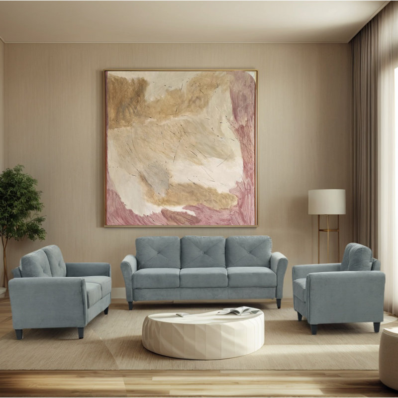 Ensemble de canapé modulaire confortable Couch, Bleu gris