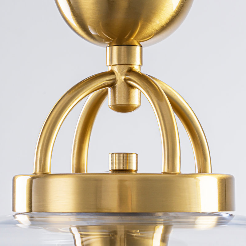 Plafonnier encastré moderne en métal et verre 1 lumière pour couloir Burstyn