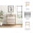 Quinlynn Metal and Glass Two-Tier Bar Cart with Decorative Frame for Stylish Serving and Storage