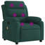 Fauteuil vidaXL inclinable de massage avec massage par vibration à 6 points, bascule et velours réglable-97814414