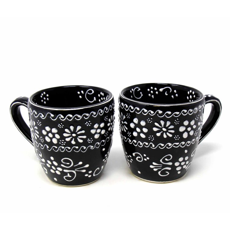 Large Coffee Mug Pottery Soup Mug Stoneware Coffee Mug, White and Black  Polka Dot, EXTRA LARGE Mug, Handmade Ceramic Cute Mug 