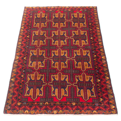 Teimani Dark Brown Rug 3'7" x 6'6"