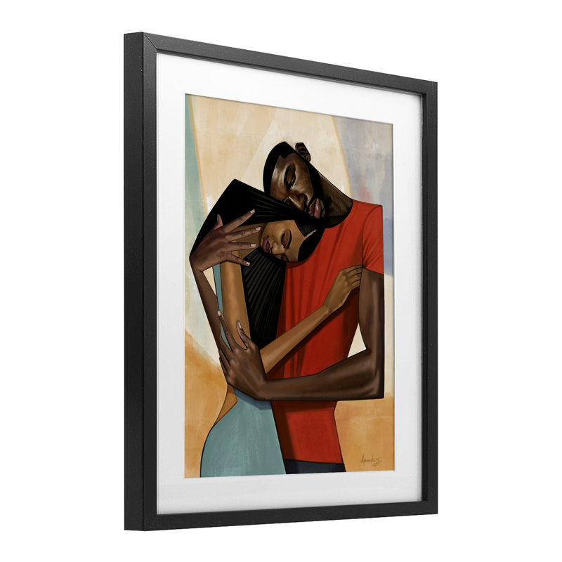 «Comfort Cubism Portrait», reproduction encadrée sous verre, conception de Manasseh Johnson Sr, H 16 po x l 13 po