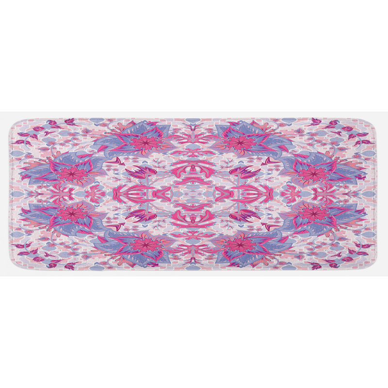 Eclectic Floral Polyester Kitchen Mat