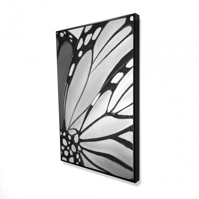 Monarch Wings Closeup Print On Canvas