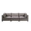 Ensemble de canapé-lit en tissu gris clair Madison