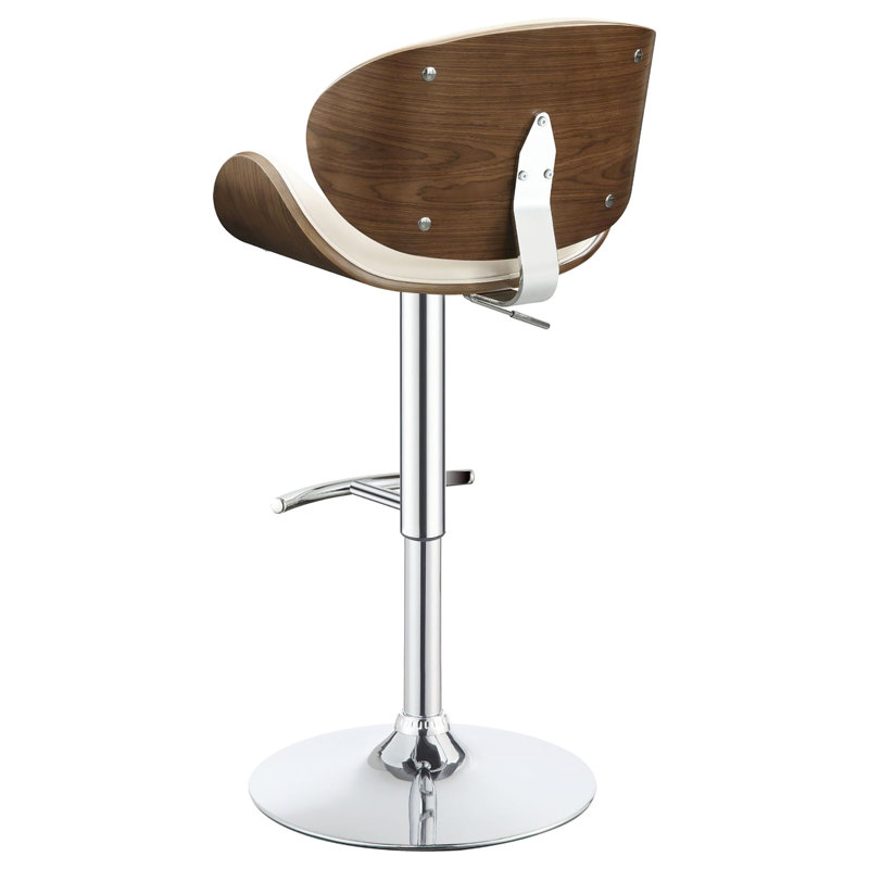 Tabouret de bar ajustable Galasso, base polyvalente pour la maison et le décor, assise contemporaine, fiable
