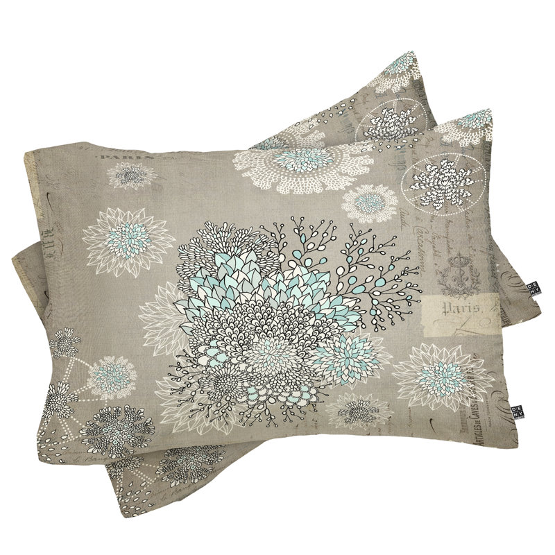 Taie d'oreiller Iveta Abolina, Très grand, Floral mauve