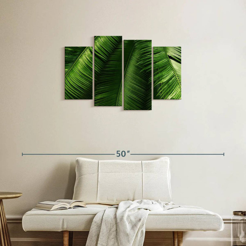 Harnek, feuilles tropicales élancées, H 22 po x l 36 po