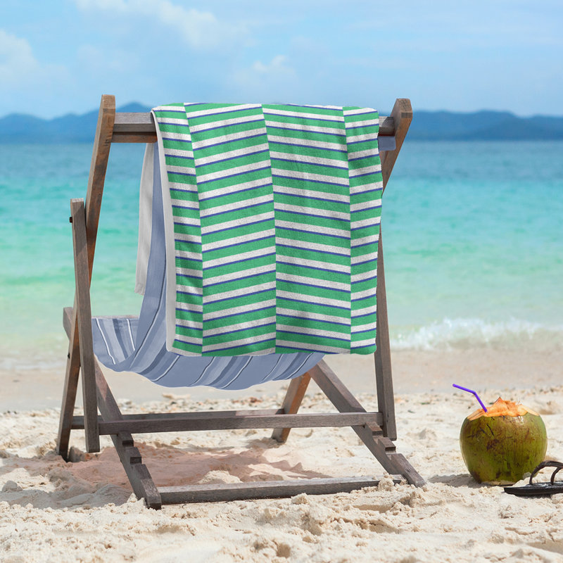 Jaya Beach Towel, Green/Violet