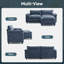 Causeuses multi-couches avec repose-pieds 85,4 po-1119863564