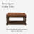 Maven Lane Mesa Square Upholstered Coffee Table In Aged Brown With Clay Brown Fabric-117316563