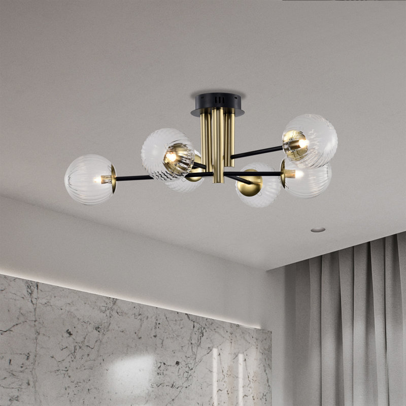 Glass Semi Flush Mount