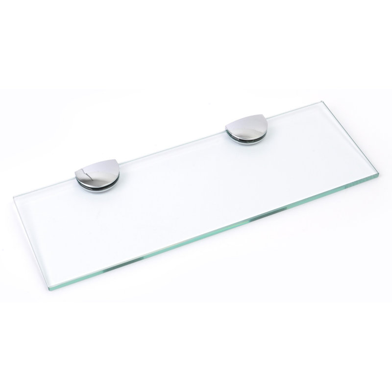 Fanniemae Glass Floating Shelf with Adjustable Shelves, 0.6cm H x 30cm W x 10cm D, Clear