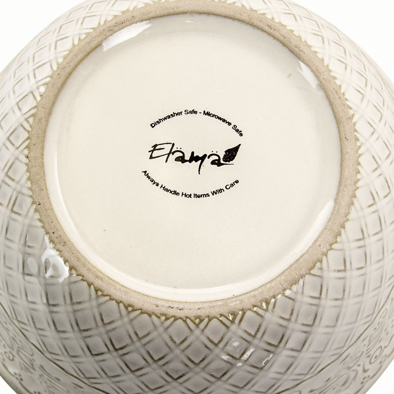 Goodrich 16 Piece Stoneware Dinnerware Set - Service for 4, Ivory