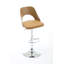 Ensemble de 2 tabourets de bar de style pu avec hauteur de comptoir, tabourets de bar réglables et pivotants avec dossier pour comptoir de bar et îlot de cuisine-175863788-175863789
