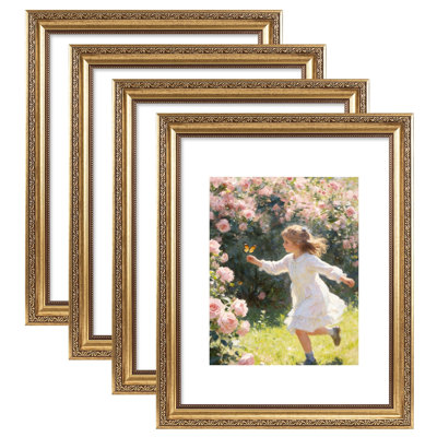 Cadre photo rétro 11 x 14 avec passe-partout 8 x 10, cadre élégant rétro 11 x 14 pour affichage mural, paquet de 4