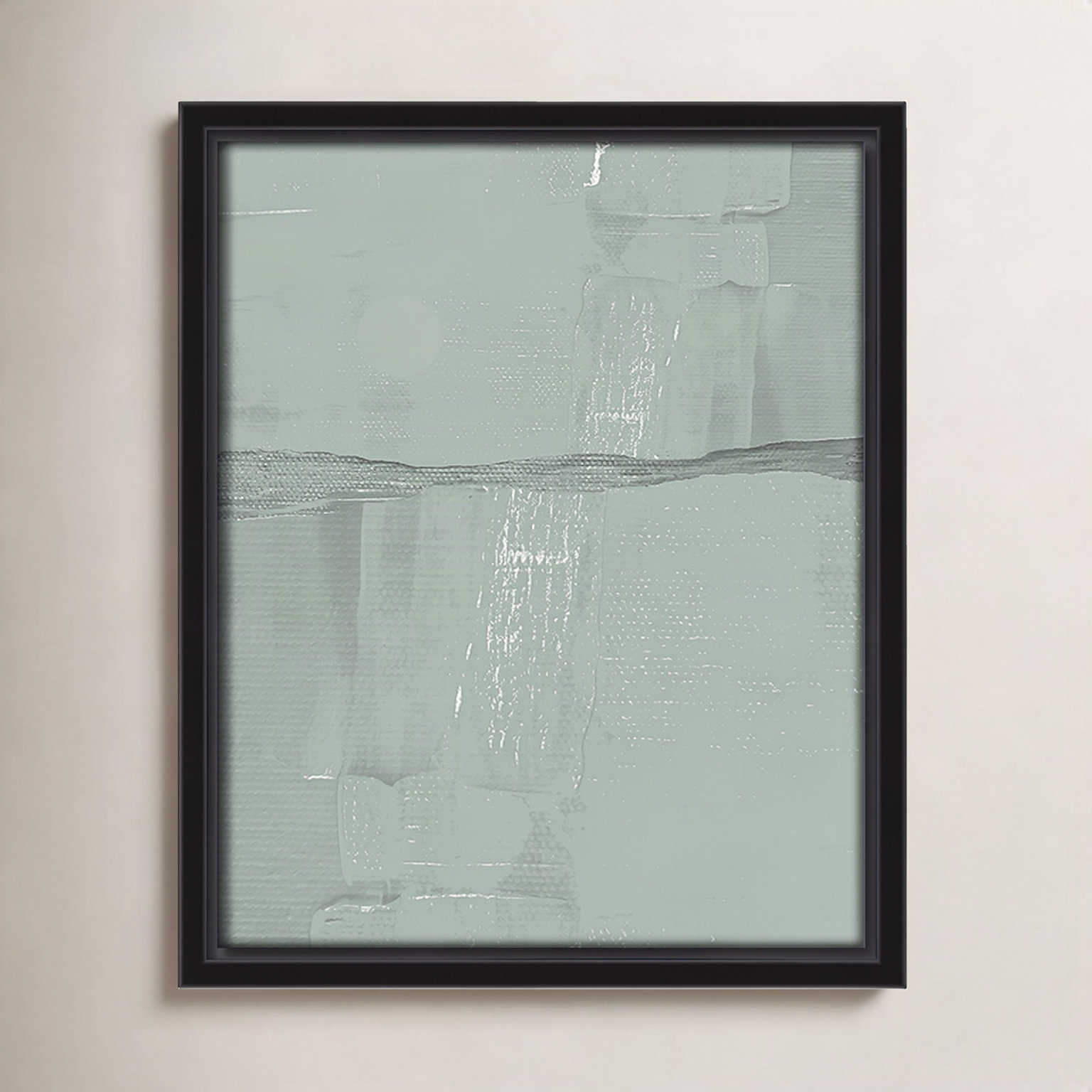 Attica "Sage Abstract" Print, 11.5" H x 9.5" W x 2" D, Black 