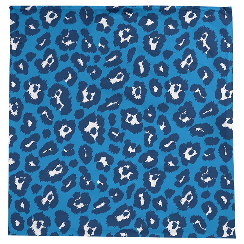 Nappe en mélange de coton à imprimé animalier, 102 po x 58 po, Bleu