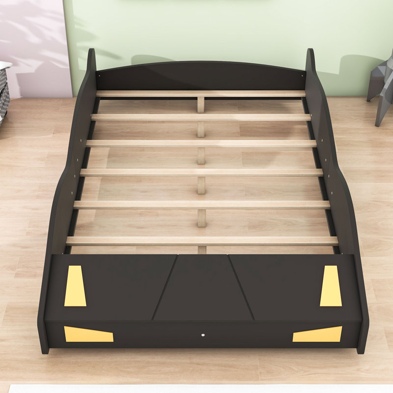 Jaqui Full Cars Bed by Trinx, Black