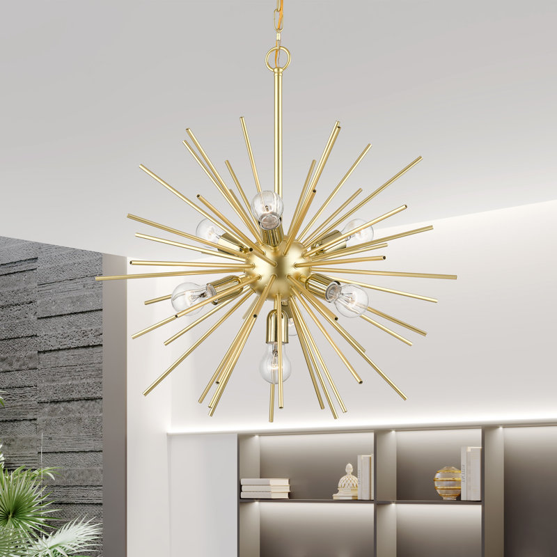 Lustre suspendu Dibesh, Or doux / laiton poli