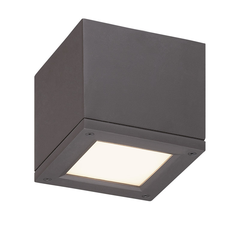 Rubix 1 - Light LED Flush Mount, 5" H x 5" W x 5" D, Bronze