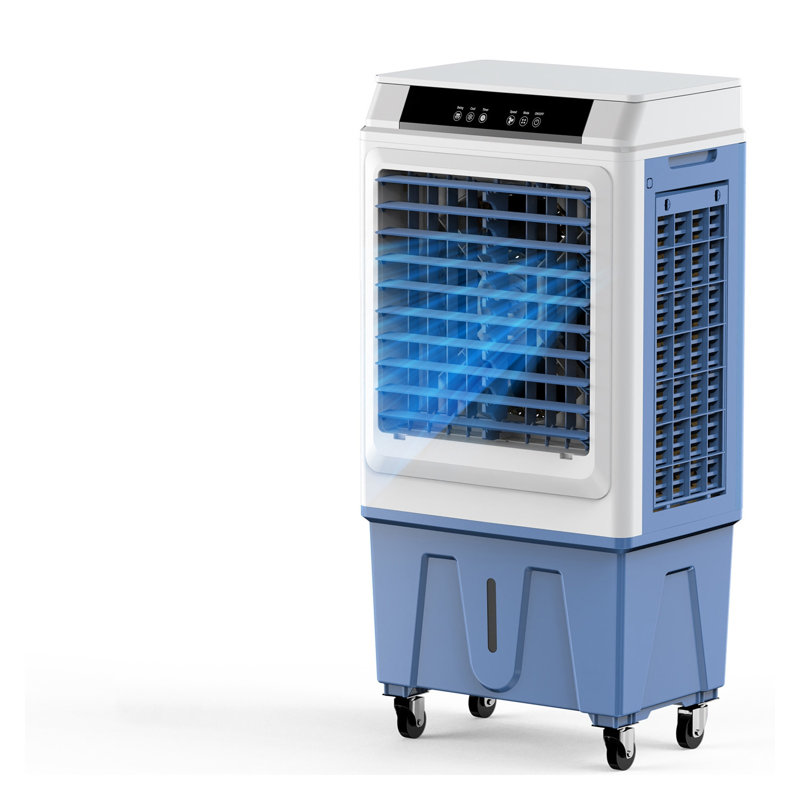 Refroidisseur d'air par évaporation 3100 CFM avec réservoir d'eau de 9 gallons, refroidisseur de marais extérieur portable avec télécommande et glacières pour patio