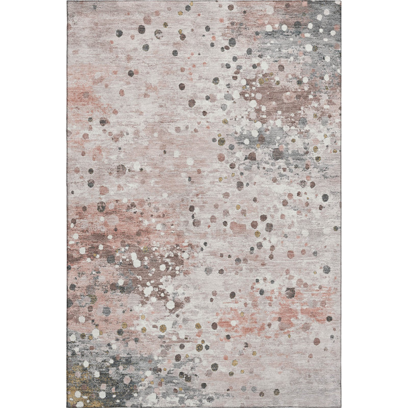 Premium Machine Washable Ansley Abstract Rug, Rectangle 2'6" x 3'10"