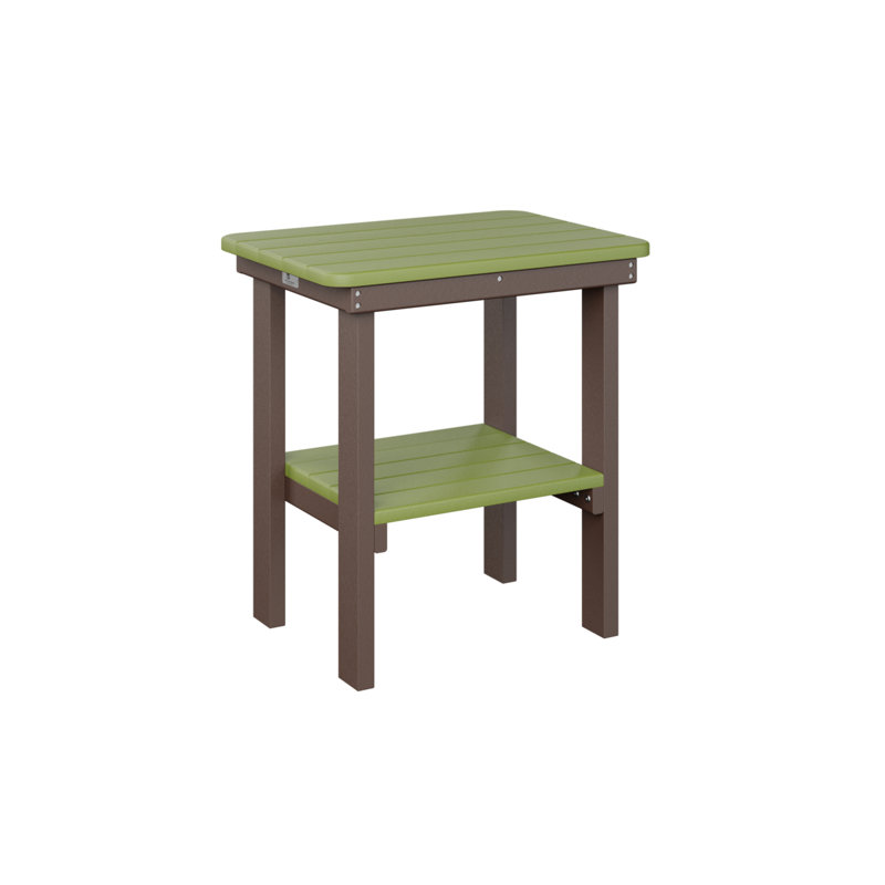 Berlin Gardens Rectangular End Dining Table, Kiwi Green, Chocolate Brown