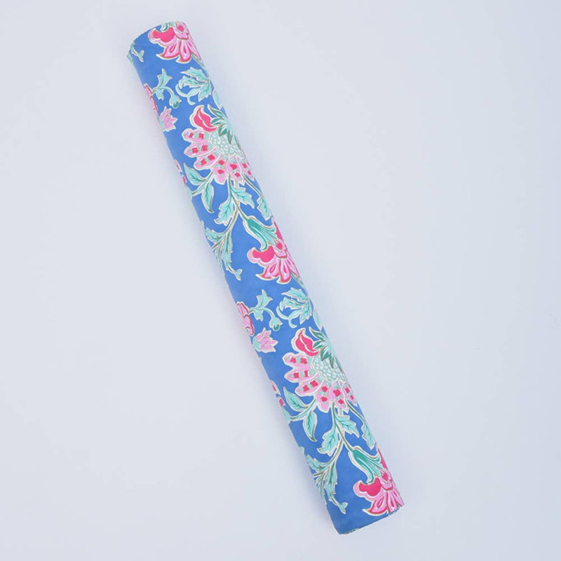  Ensemble de rouleau de papier cadeau écologique fait à la main - bleu (paquet de 5)
