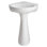 Lavabo de salle de bain sur pied corniche en porcelaine vitrifiée avec trop-plein 24 po Cornice