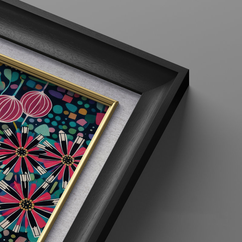 «Modern Modern Botanical», ensemble de 2 reproductions d'art encadrées sur papier 26 po x 36 po, H 36 po x l 26 po, Noir