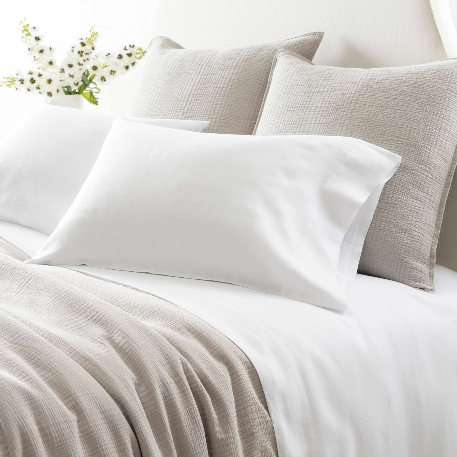 Lush Linen Sheet Set, Queen Sheet Set, White