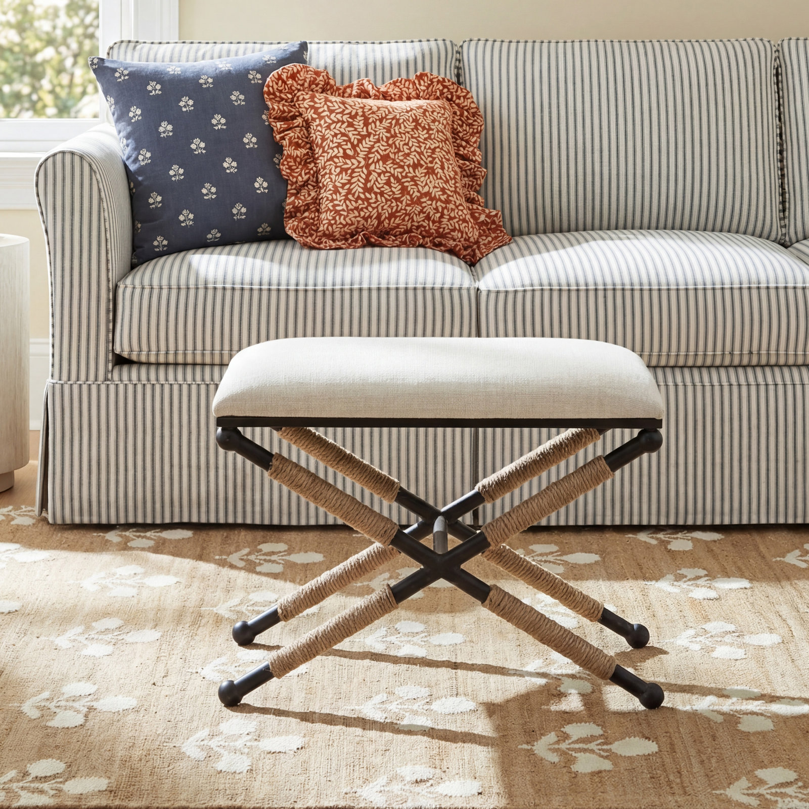 Pippa Metal Accent Stool, Black