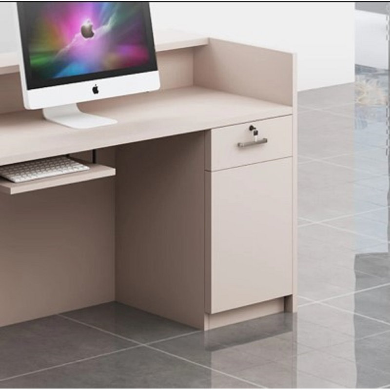 Chinazom L-Shaped Executive Desk, Right, White