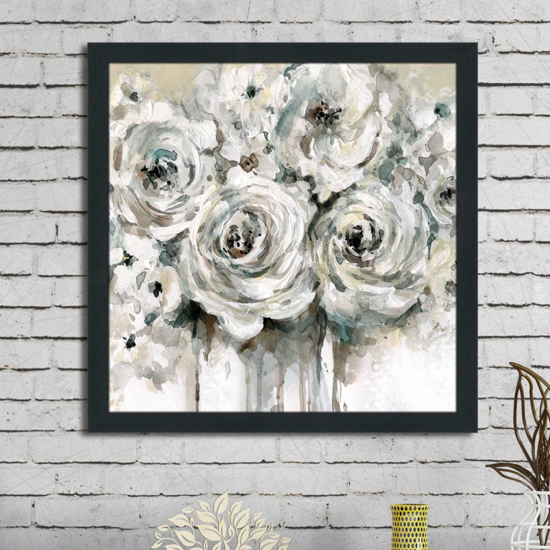 « simple moments », reproduction de peinture à l’aquarelle encadrée, H 33,5 po x l 33,5 po x P 0,75 po