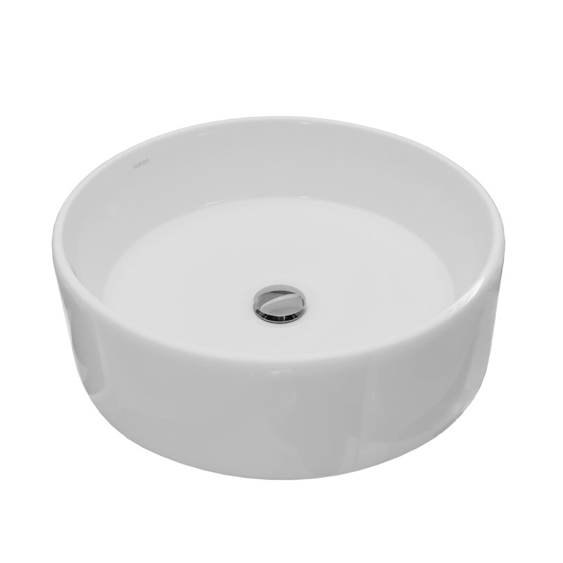 Karran Valera 18 In. Vitreous China Round Vessel Bathroom Sink