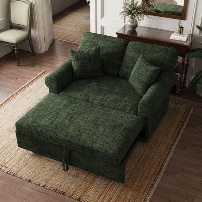Canapé-lit en chenille avec coussin amovible